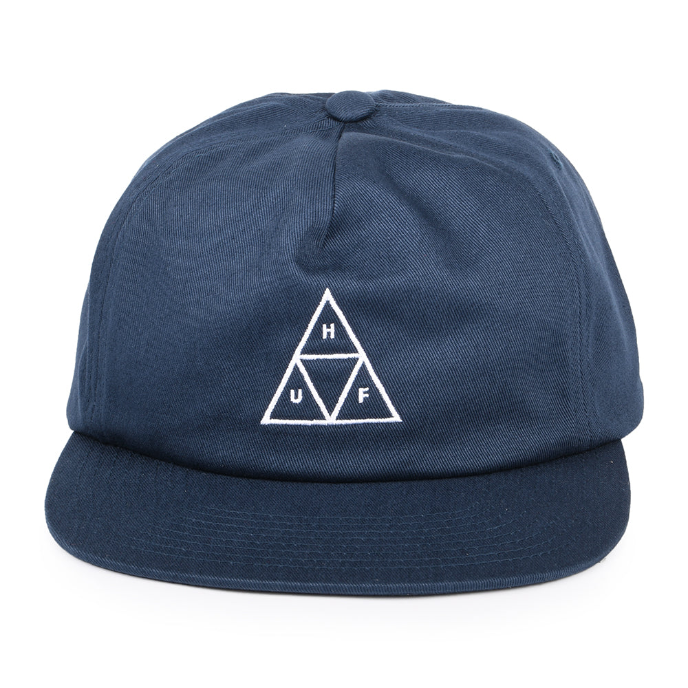 HUF Triple Triangle Unstructured Snapback Cap - Navy Blue