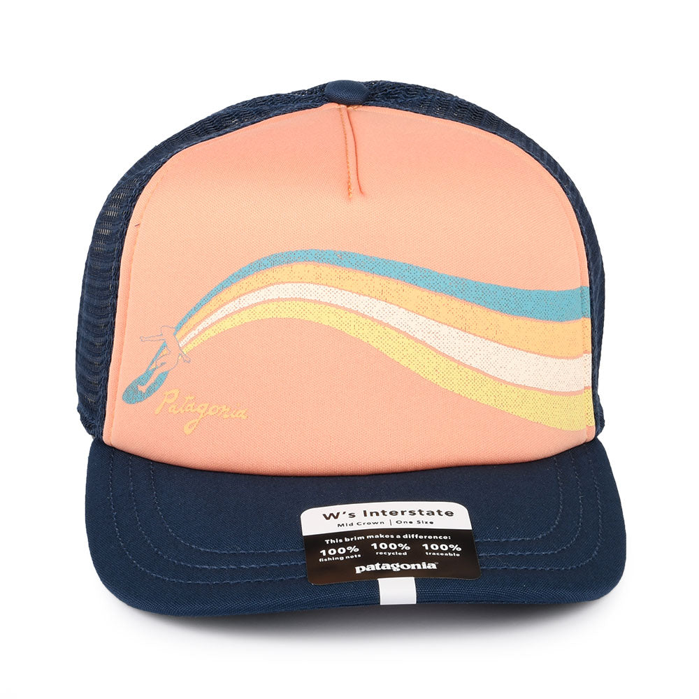 Patagonia Hats Womens Psychedelic Slider Interstate Trucker Cap - Blue