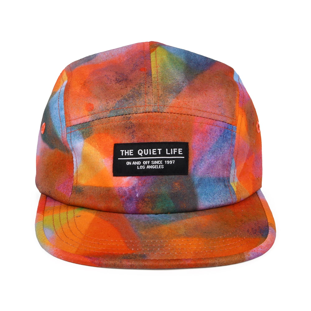 The Quiet Life Hats Farley 5 Panel Cap - Orange-Multi