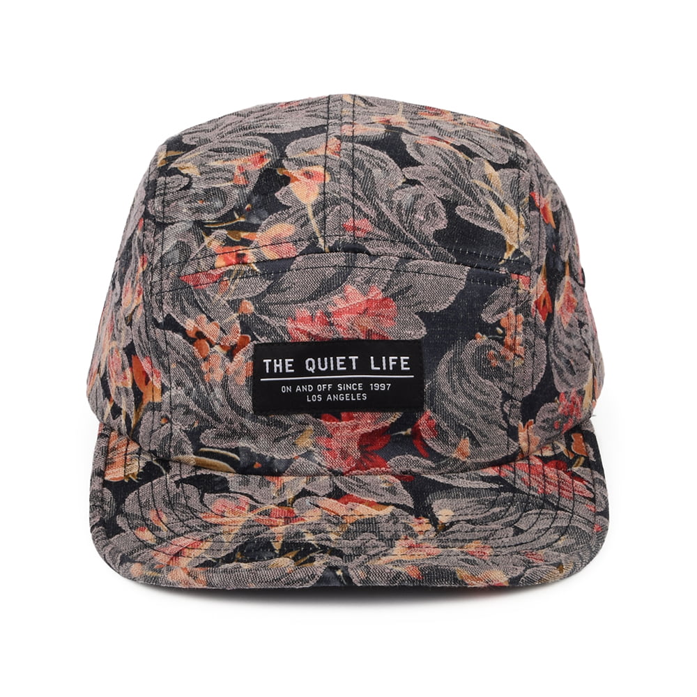 The Quiet Life Hats Denim Baroque 5 Panel Cap - Floral