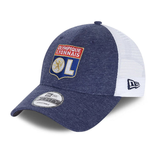 New Era 9FORTY Olympique Lyonnais Jersey Trucker Cap - Navy-White