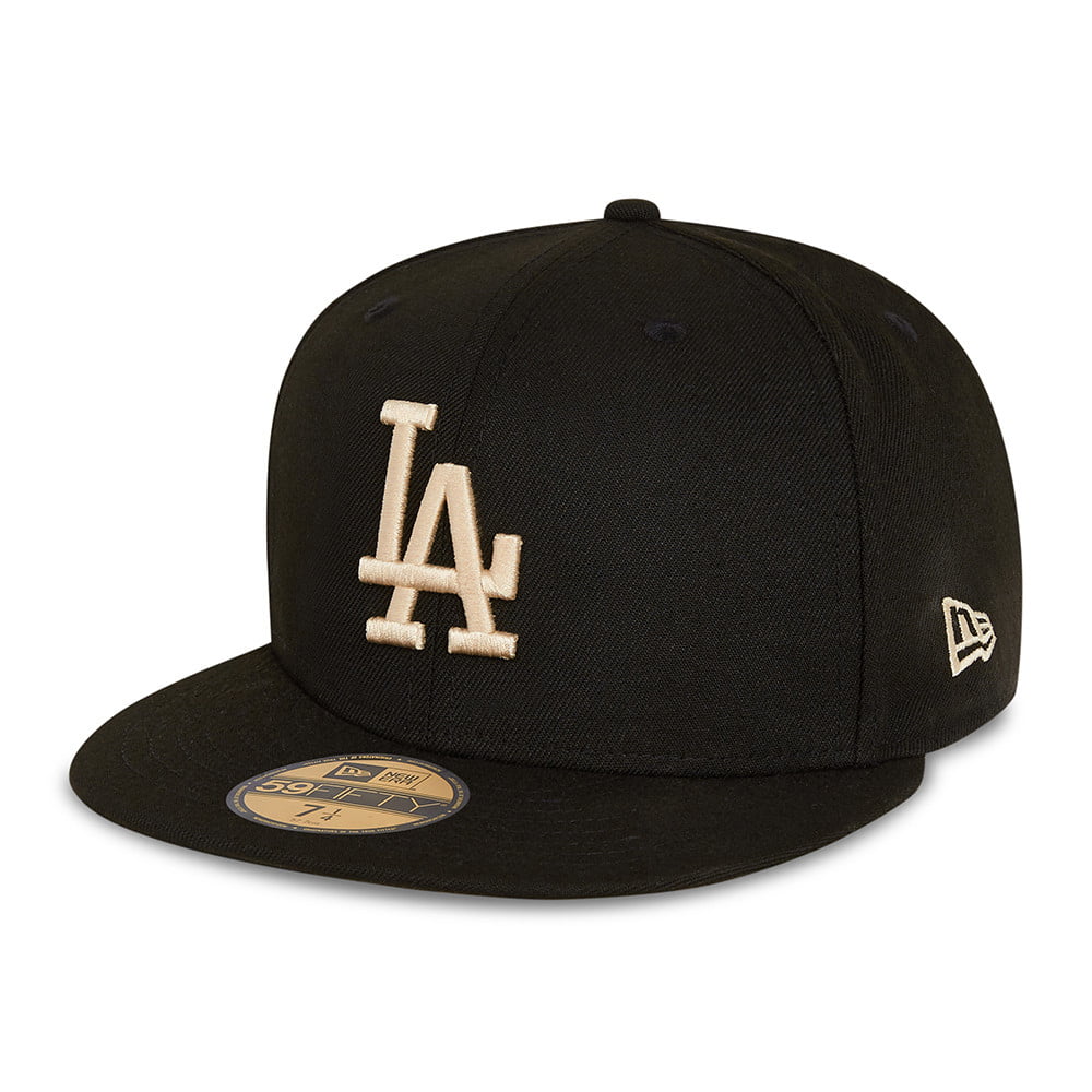 New Era 59FIFTY L.A. Dodgers Baseball Cap - MLB League Essential - Bla ...