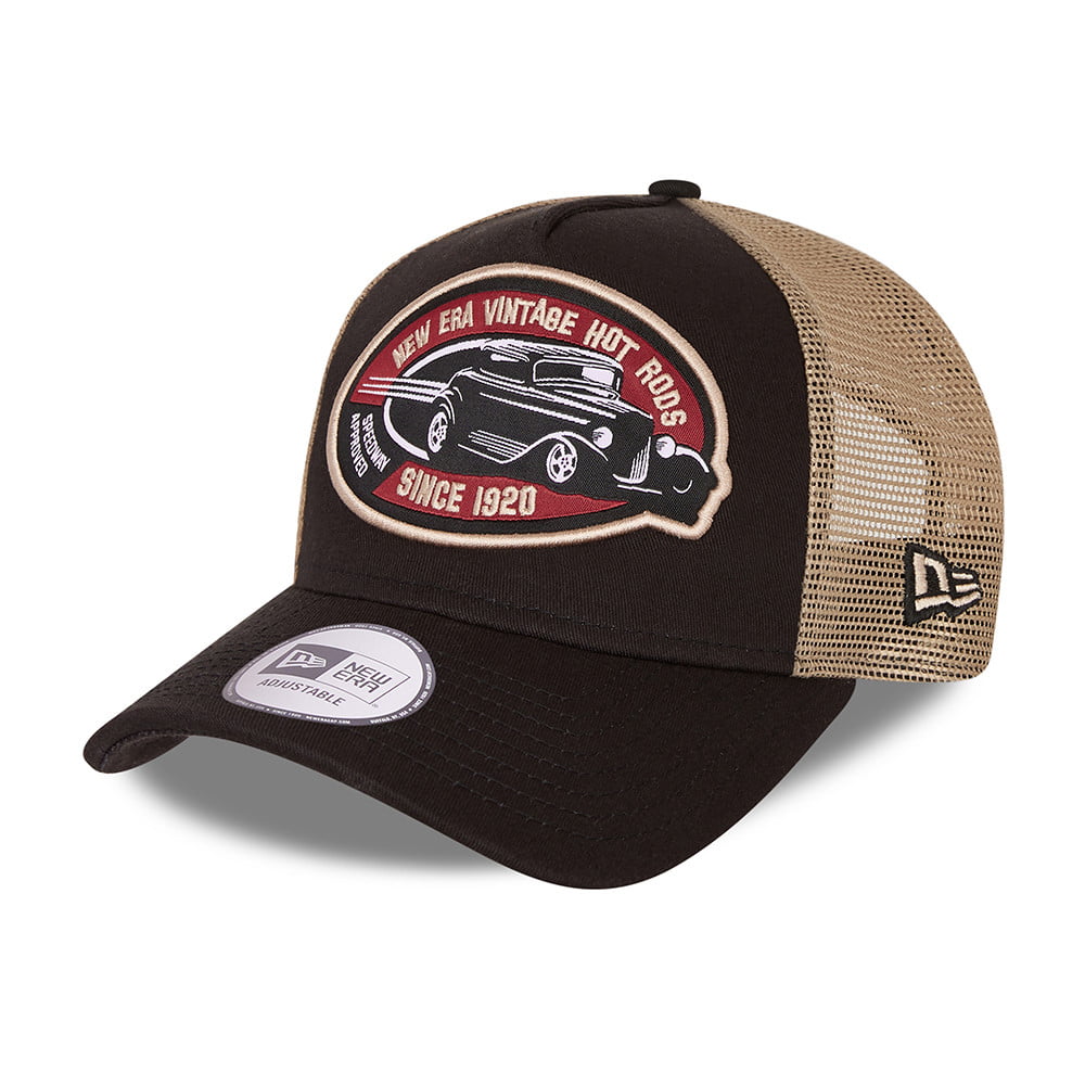 New Era Hot Rod A-Frame Trucker Cap - Black – Village Hats