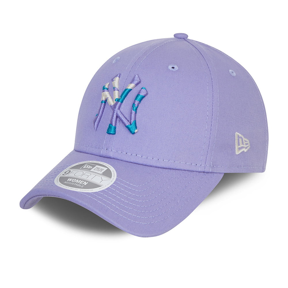 New Era Womens 9FORTY New York Yankees Baseball Cap - MLB Camo Infill - Lavender