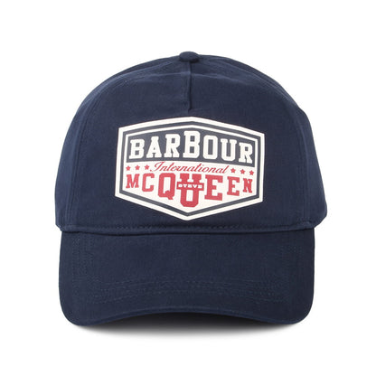 Barbour International SMQ Graphic Baseball Cap - Navy Blue