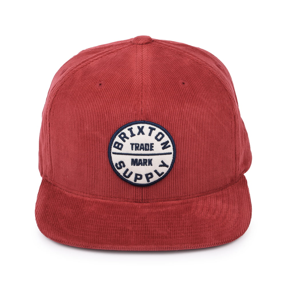 Brixton Hats Oath III Corduroy Snapback Cap - Wine