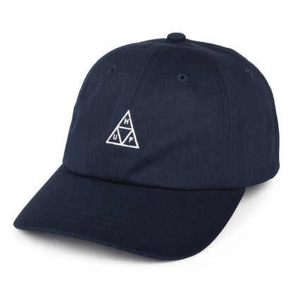 HUF Mini Triple Triangle Curved Visor Baseball Cap - Navy Blue