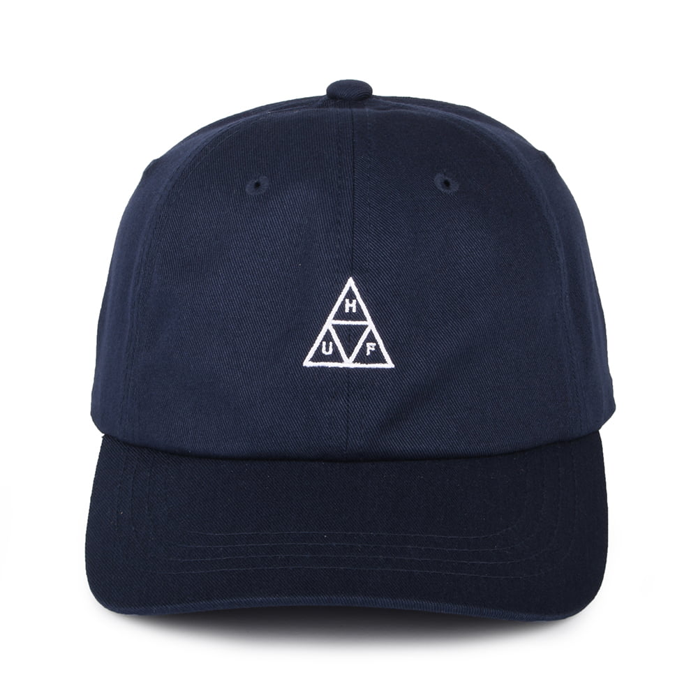 HUF Mini Triple Triangle Curved Visor Baseball Cap - Navy Blue