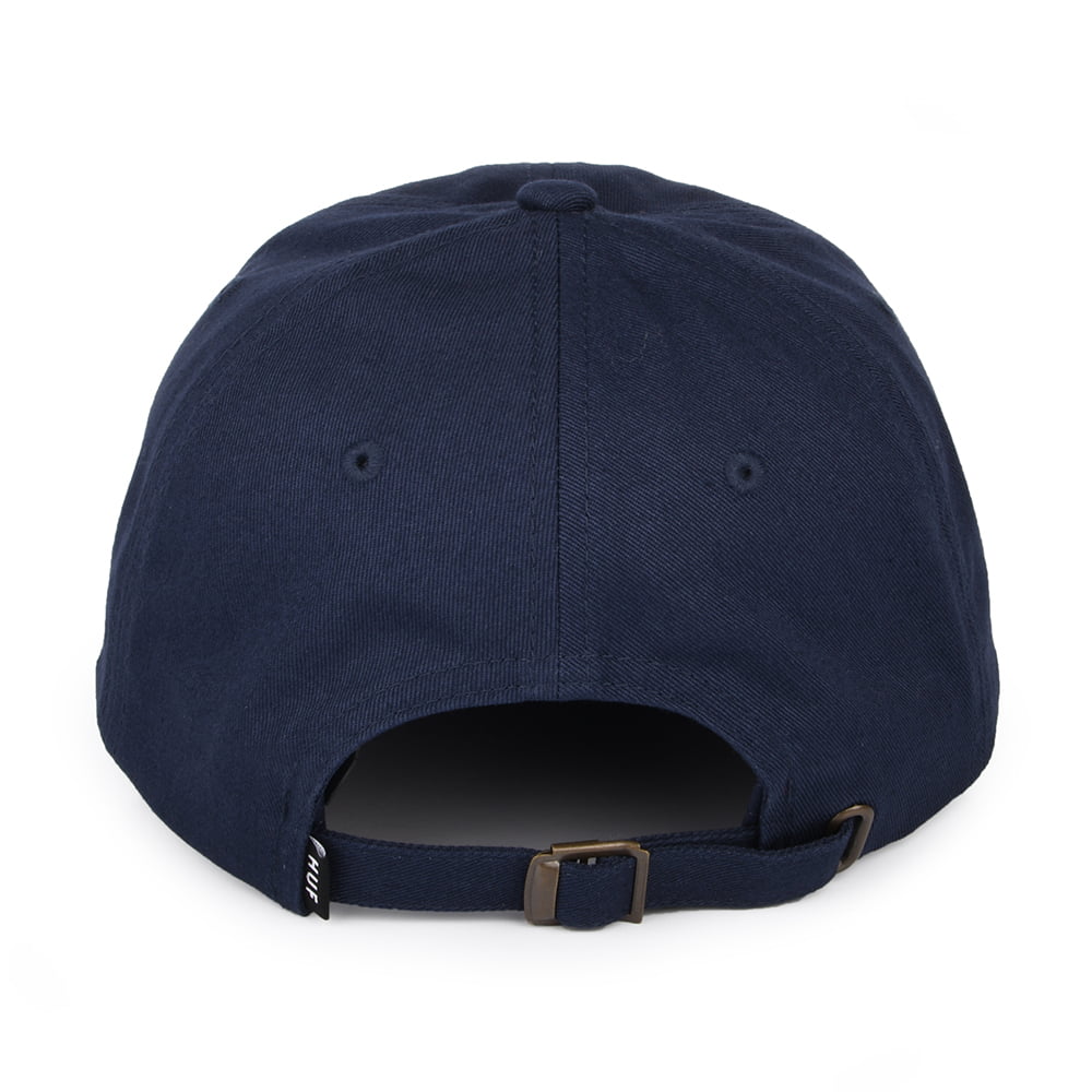 HUF Mini Triple Triangle Curved Visor Baseball Cap - Navy Blue