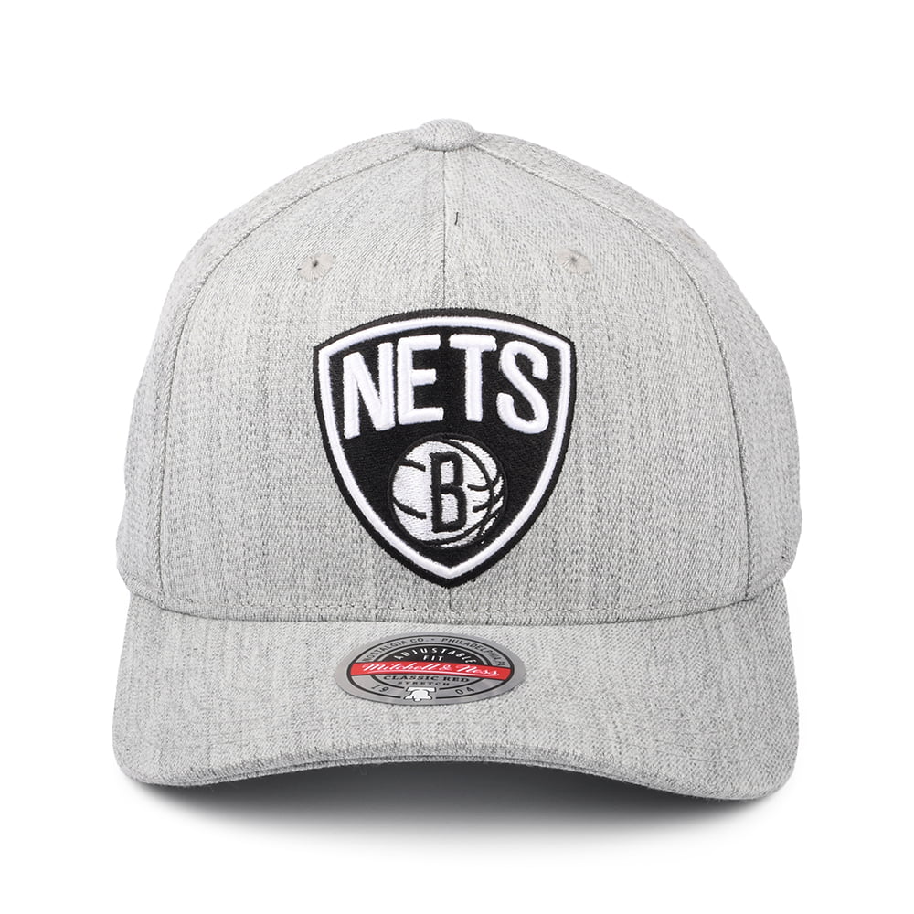 Mitchell & Ness Brooklyn Nets Snapback Cap - NBA Team Heather Redline - Heather Grey