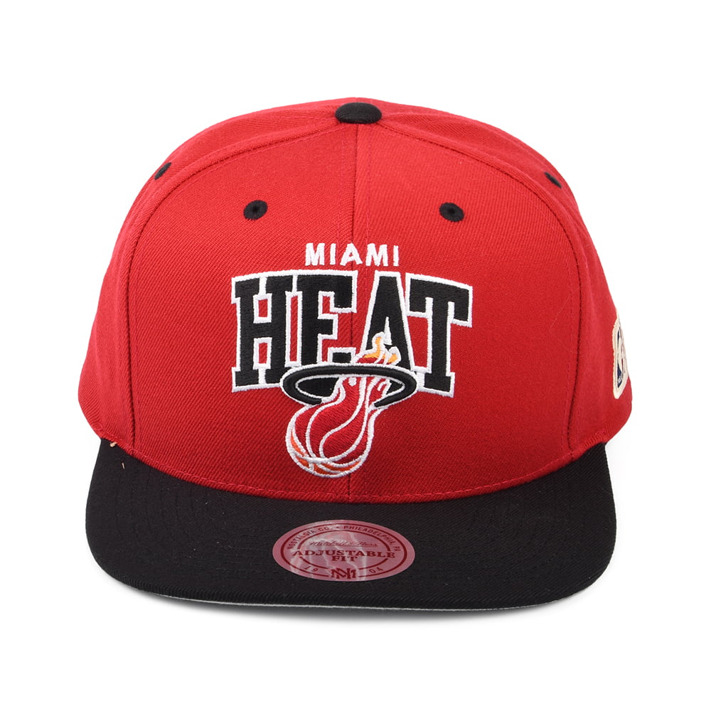 Mitchell & Ness Miami Heat Snapback Cap - NBA HWC Team Arch - Red-Black