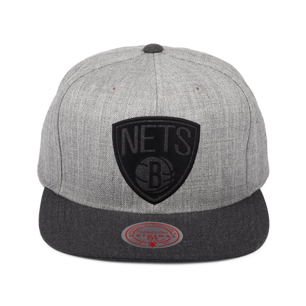 Mitchell & Ness Brooklyn Nets Snapback Cap - NBA Dual Heather - Heather Grey