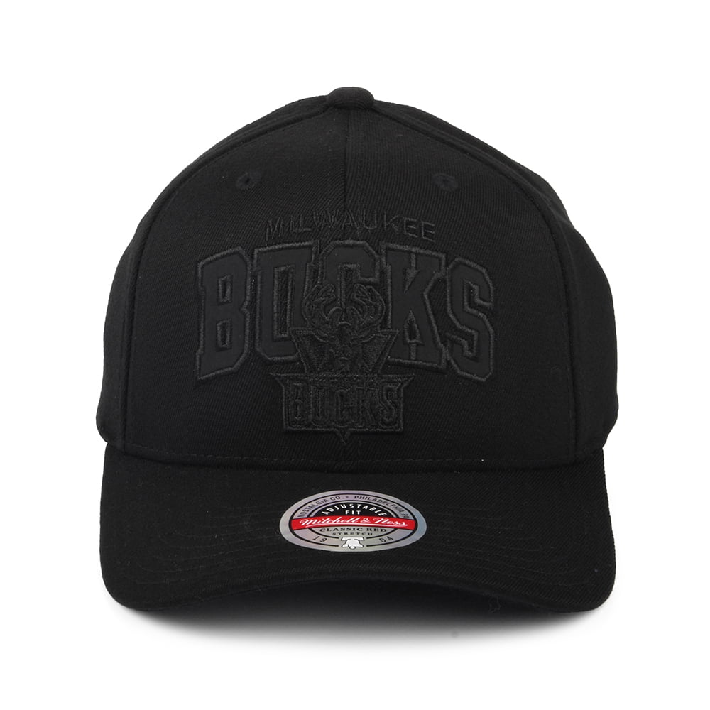 Mitchell & Ness Milwaukee Bucks Snapback Cap - NBA Black Out Arch Redline - Black