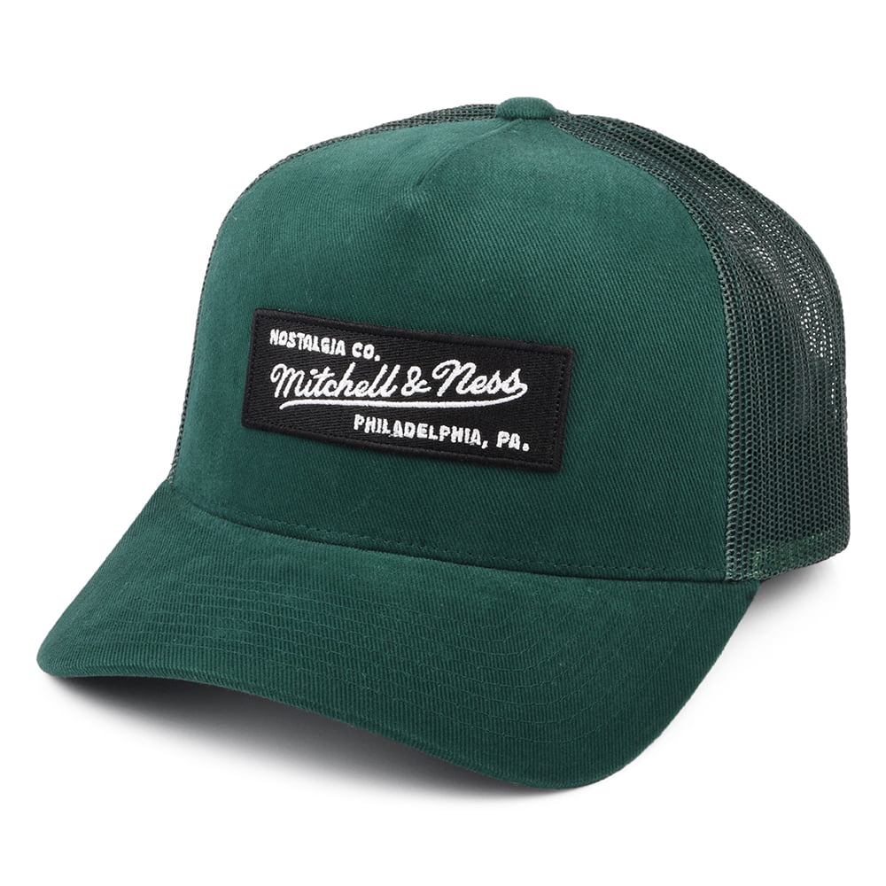 Mitchell & Ness Branded Box Logo Classic Trucker Cap - Dark Green ...