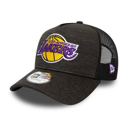 New Era 9FORTY L.A. Lakers A-Frame Trucker Cap - NBA Shadow Tech - Black