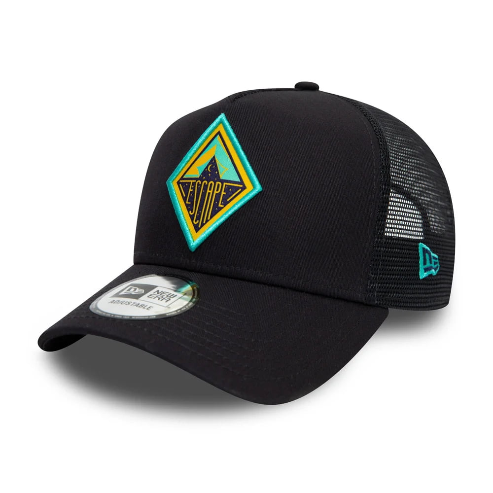 New Era 9FORTY A-Frame Trucker Cap - Explorer Patch - Navy Blue