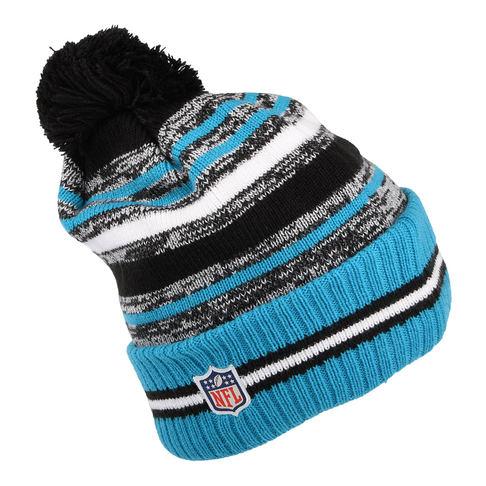 New Era Carolina Panthers Bobble Hat - NFL Sport Knit OTC - Blue-Black