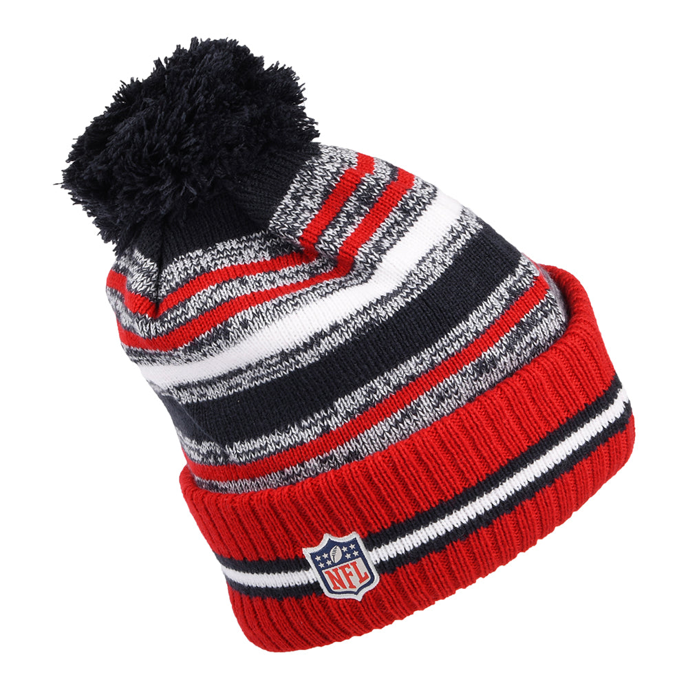 New Era Houston Texans Bobble Hat - NFL Sport Knit OTC - Navy-Red