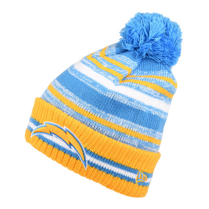 New Era Los Angeles Chargers Bobble Hat - NFL Sport Knit OTC - Blue-Gold