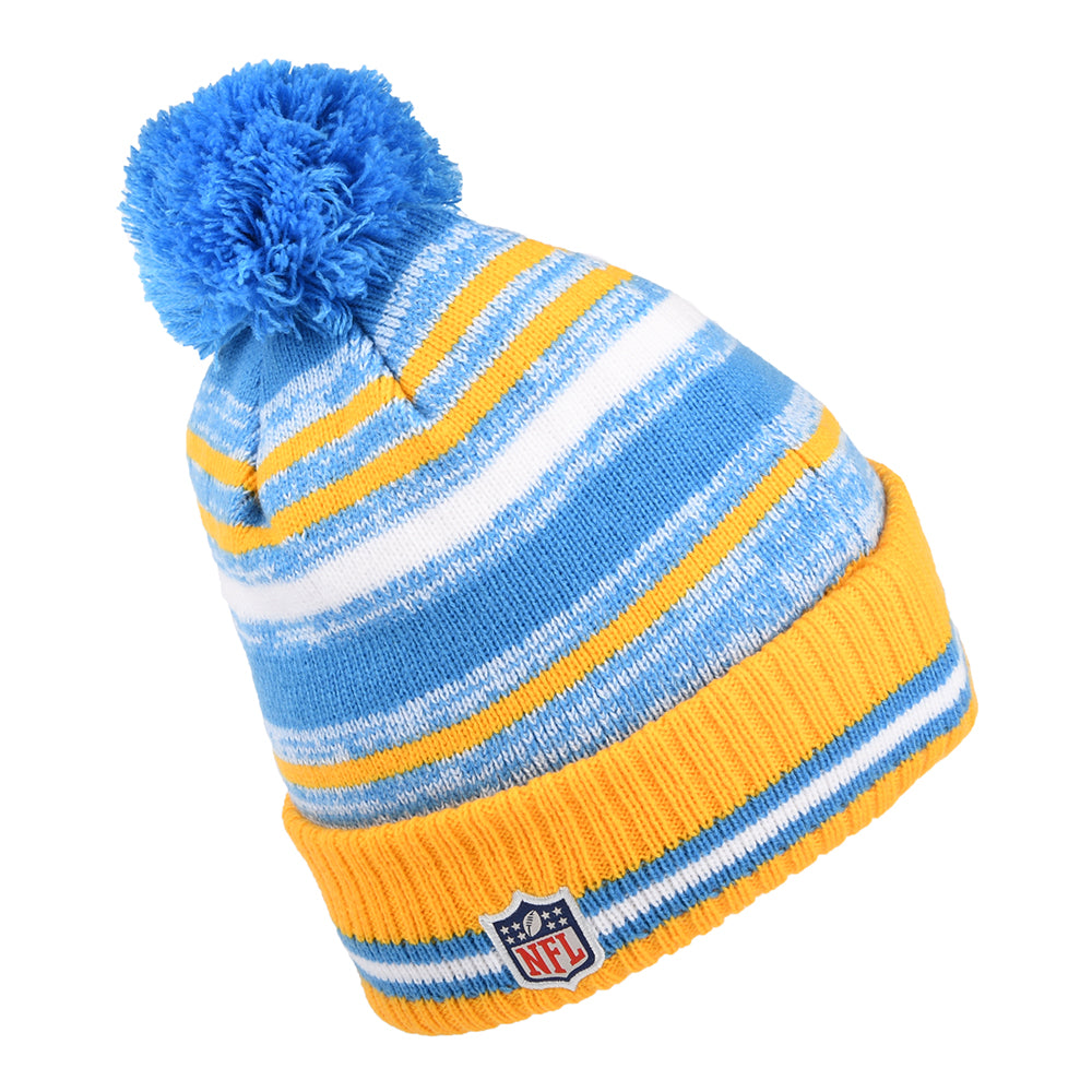 New Era Los Angeles Chargers Bobble Hat - NFL Sport Knit OTC - Blue-Gold