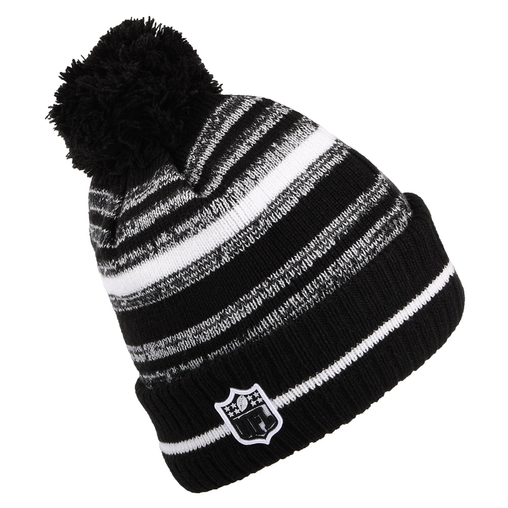 New Era Washington Football Team Bobble Hat - NFL Sport Knit - Black-White