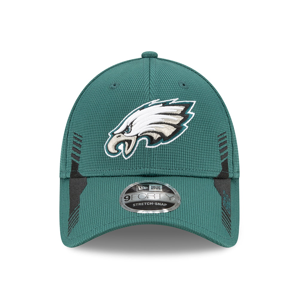 New Era 9FORTY Philadelphia Eagles Baseball Cap - Sideline Home - Black-Midnight Green