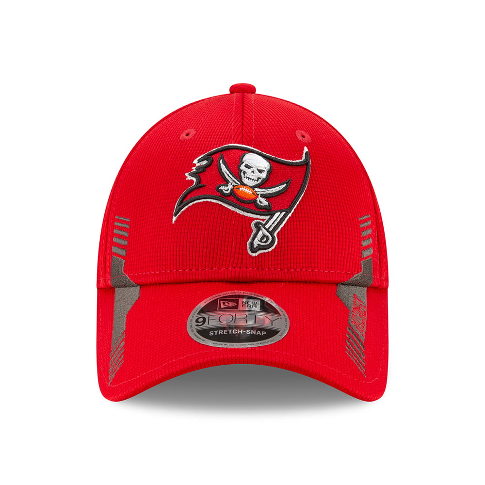 New Era 9FORTY Tampa Bay Buccaneers Snap Baseball Cap - NFL Sideline Home - Red-Black