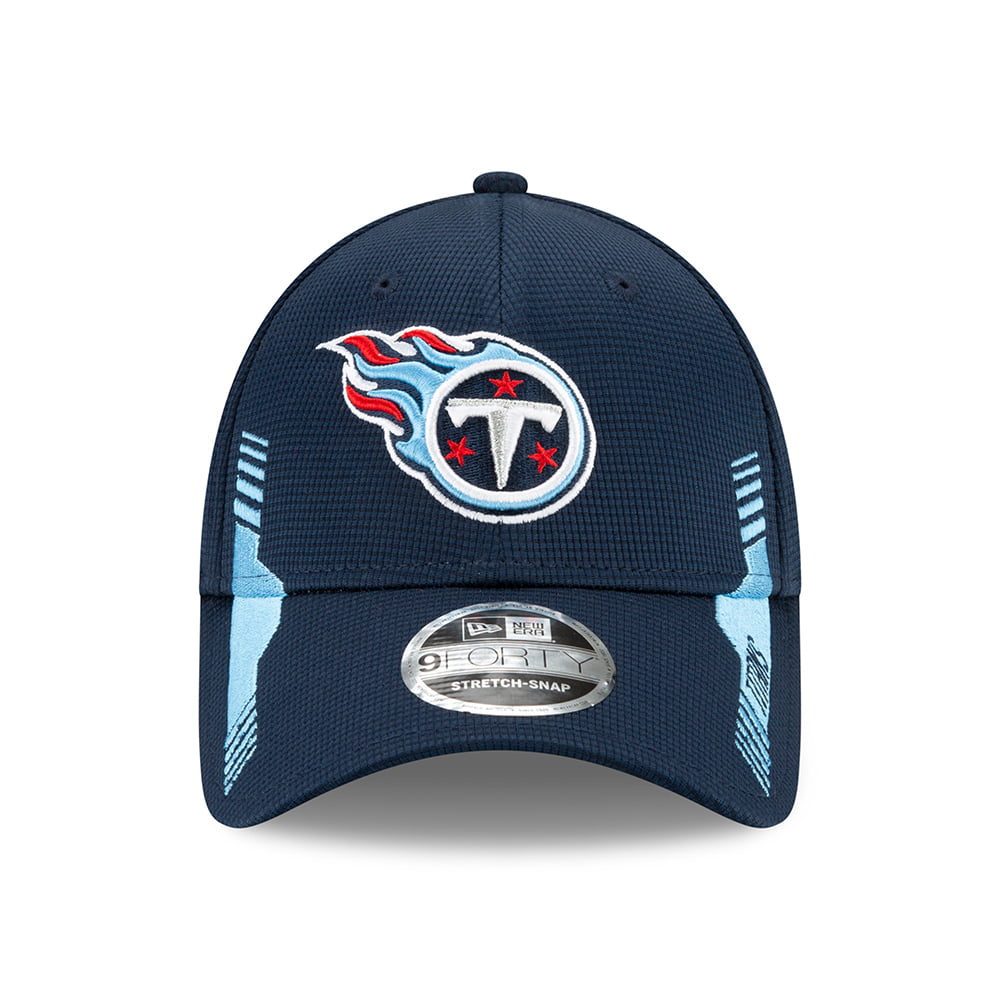 New Era 9FORTY Tennessee Titans Stretch Snap Baseball Cap - NFL Sideline Home - Blue