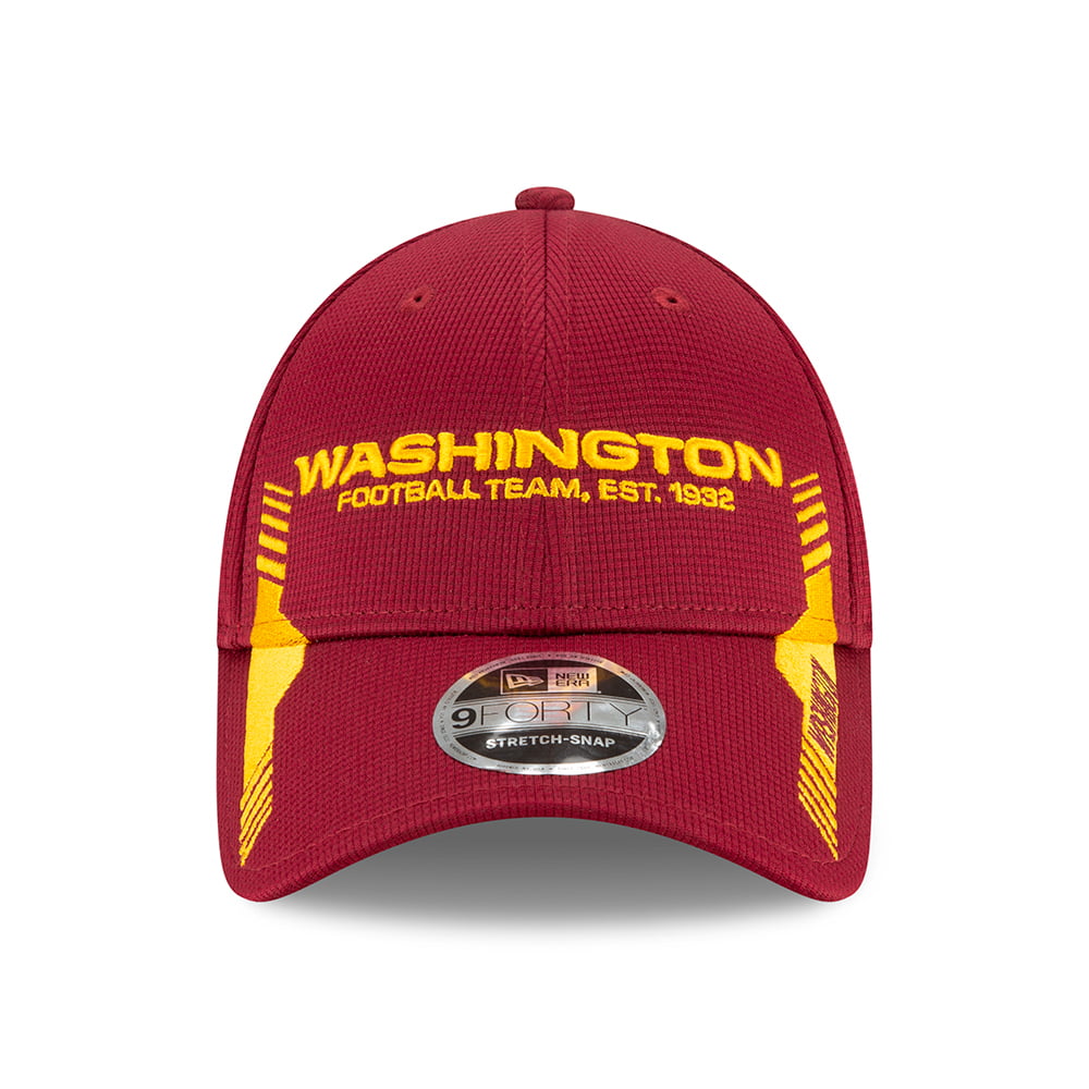 New Era 9FORTY Washington Football Team Baseball Cap - Sideline Home - Burgundy-Gold