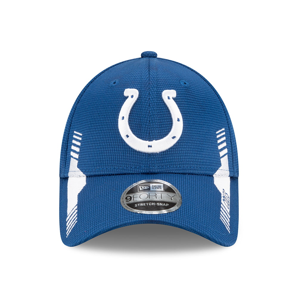 New Era 9FORTY Indianapolis Colts Snap Baseball Cap - NFL Sideline Home - Blue-White