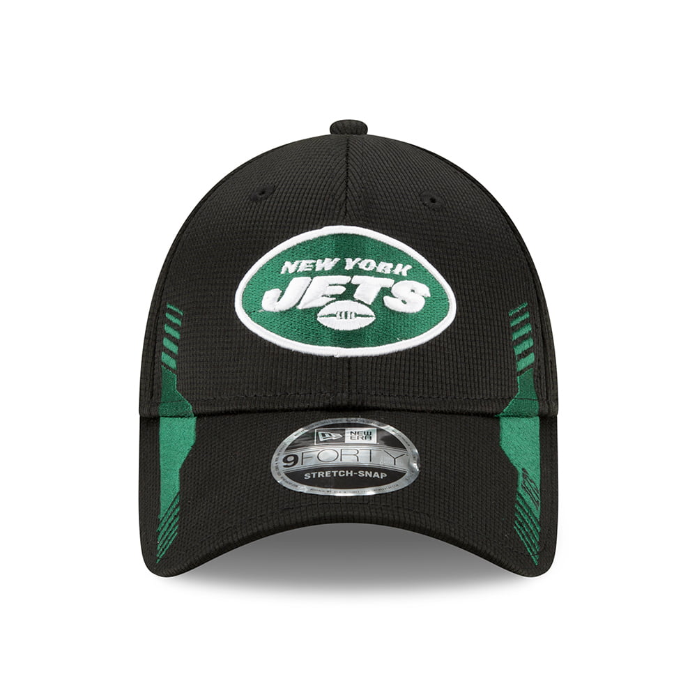 New Era 9FORTY New York Jets Stretch Snap Baseball Cap - NFL Sideline Home - Black-Green