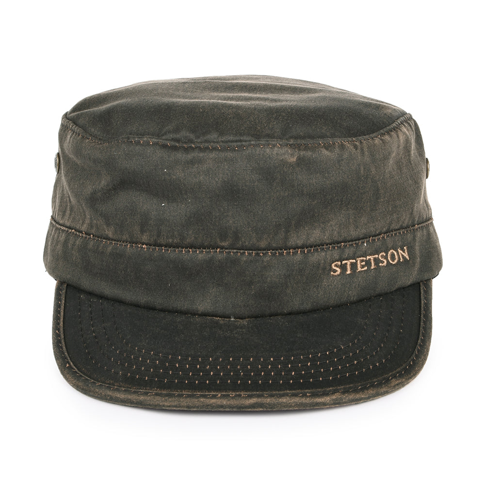 Stetson Hats Weathered Army Cap - Brown