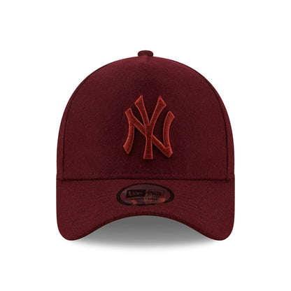 New Era 9FORTY New York Yankees Baseball Cap - MLB Melton E-Frame - Maroon