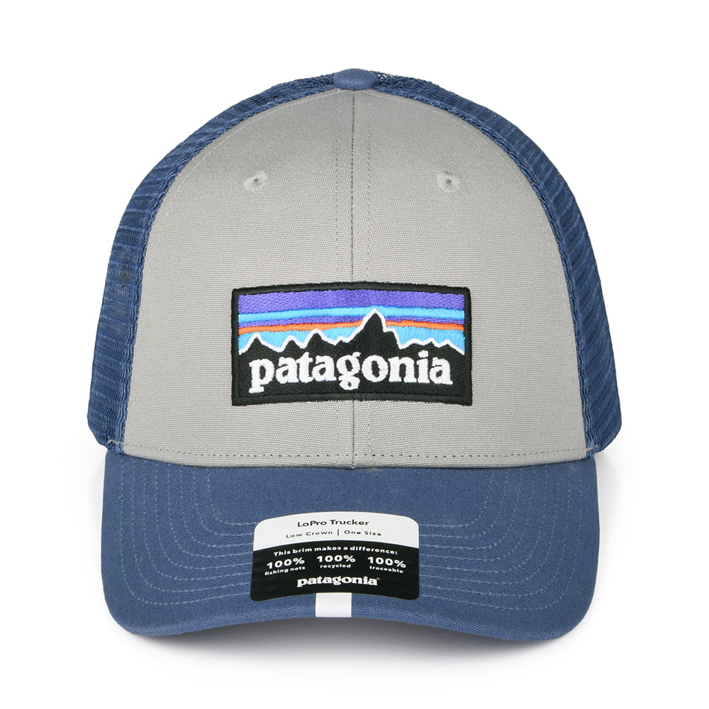 Patagonia Hats P-6 Logo Organic Cotton LoPro Trucker Cap - Grey-Blue