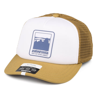 Patagonia Hats Womens Alpine Icon Interstate Trucker Cap - White-Brown