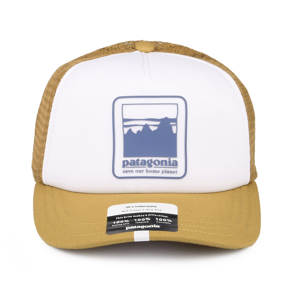 Patagonia Hats Womens Alpine Icon Interstate Trucker Cap - White-Brown