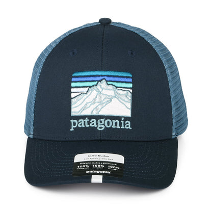 Patagonia Hats Line Logo Ridge Organic Cotton Canvas LoPro Trucker Cap - Navy Blue