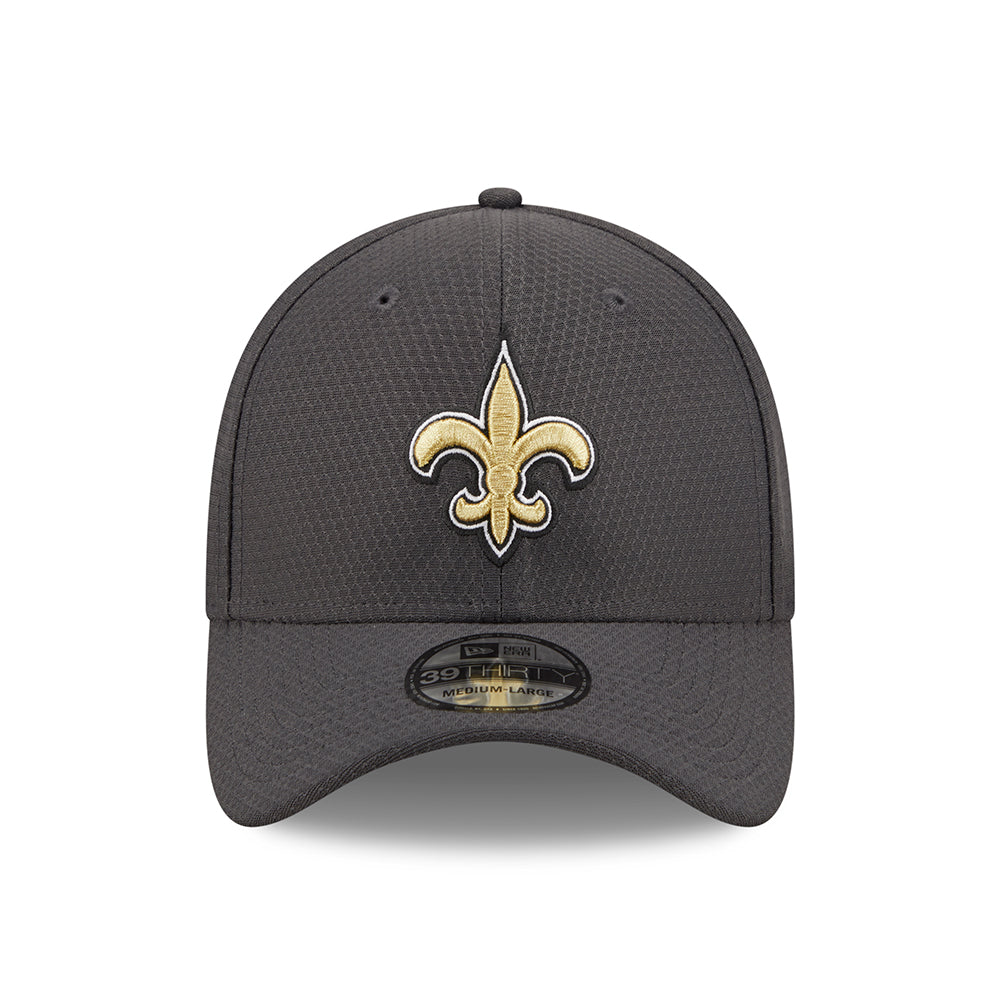 New Era 39THIRTY New Orleans Saints Baseball Cap - NFL Hex Tech - Graphite