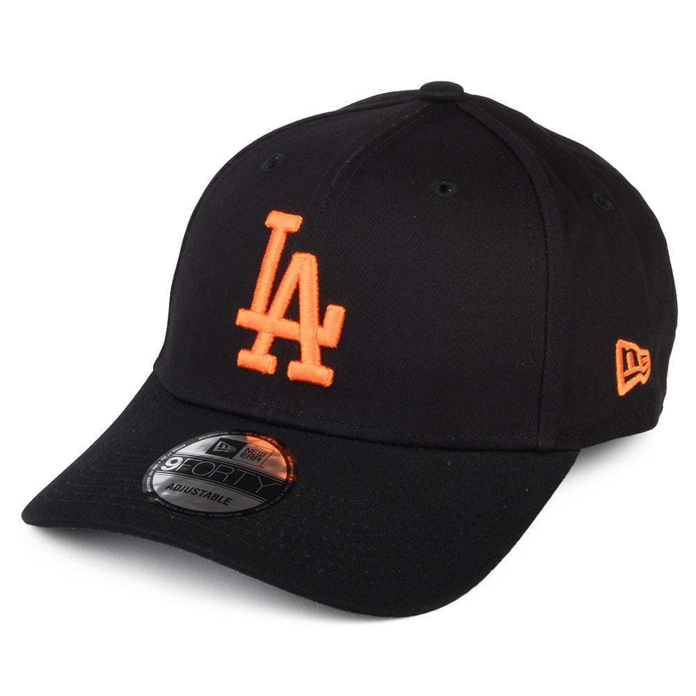 New Era 9FORTY L.A. Dodgers Baseball Cap - MLB League Essential - Black-Orange