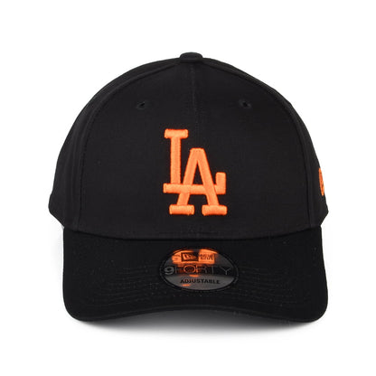 New Era 9FORTY L.A. Dodgers Baseball Cap - MLB League Essential - Black-Orange