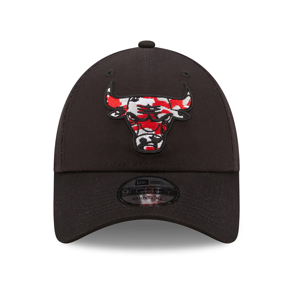 New Era 9FORTY Chicago Bulls Baseball Cap - NBA Wild Camo - Black