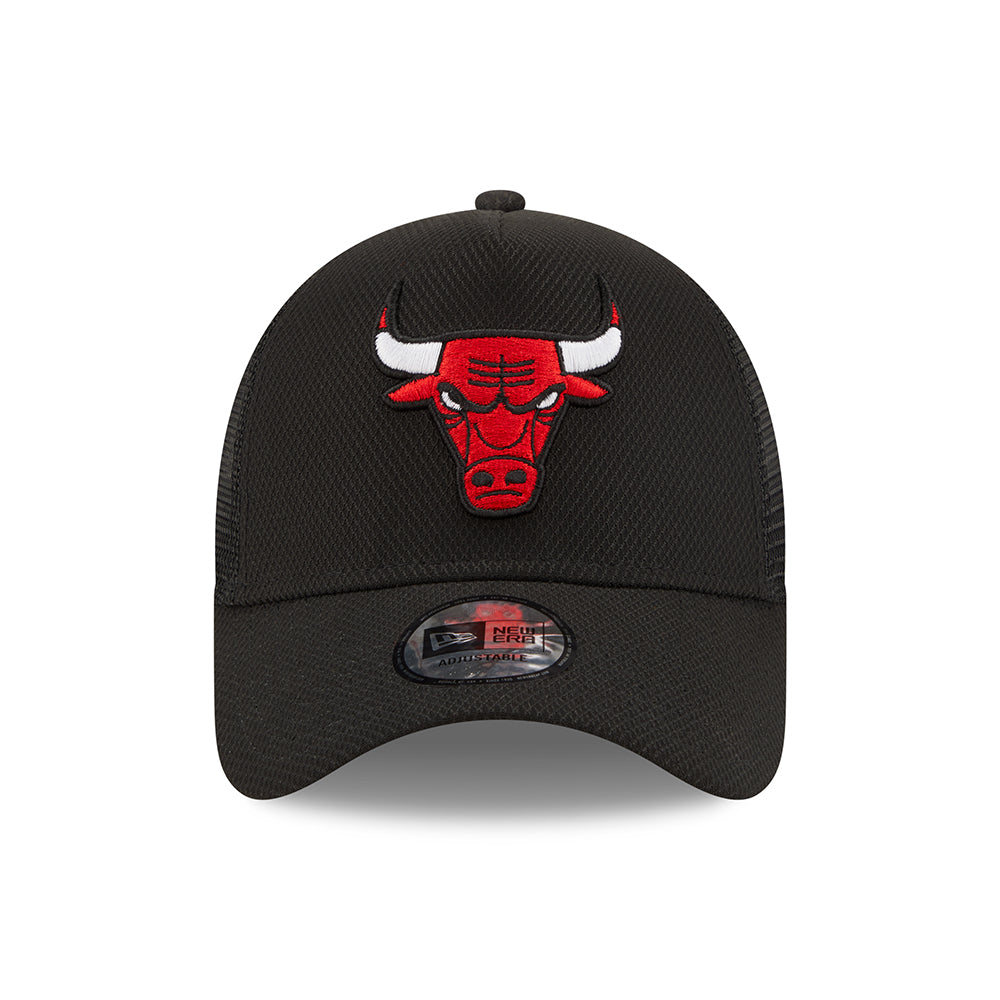 New Era Chicago Bulls A-Frame Trucker Cap - NBA Black Base - Black