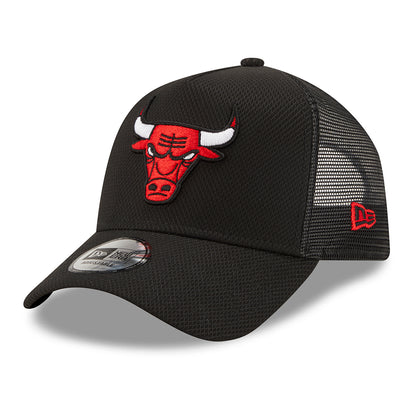 New Era Chicago Bulls A-Frame Trucker Cap - NBA Black Base - Black