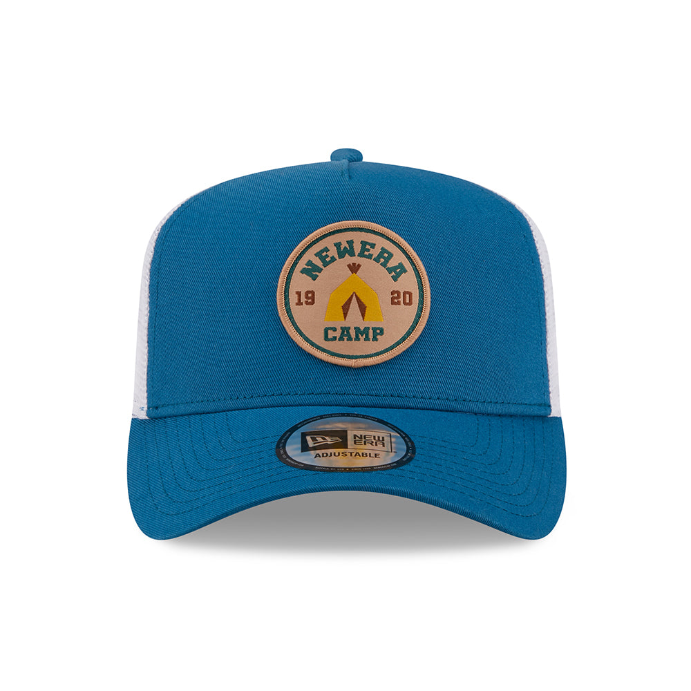 New Era NE Camp Patch A-Frame Trucker Cap - Teal