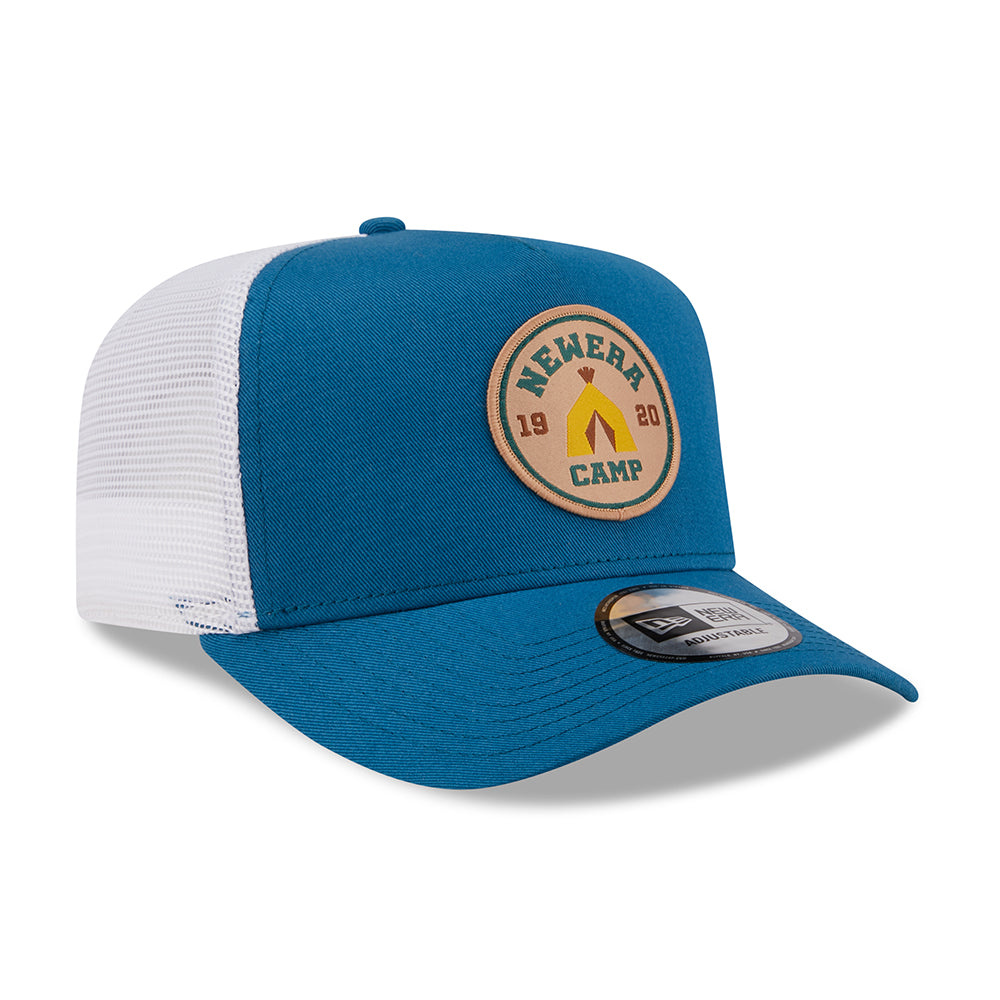 New Era NE Camp Patch A-Frame Trucker Cap - Teal