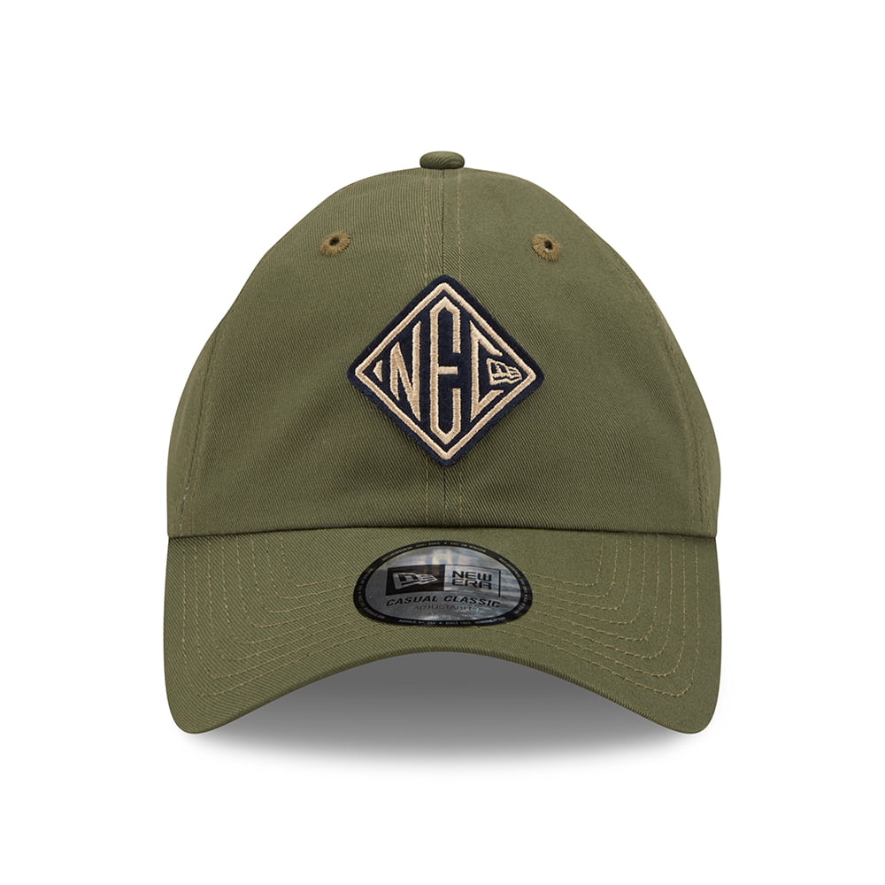 New Era 9TWENTY Cotton Baseball Cap - NEC Felt Patch Casual Classic - Olive