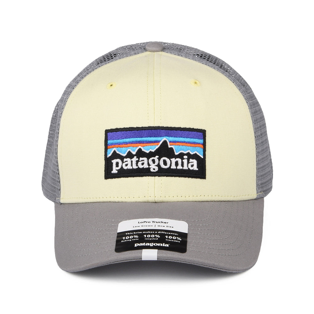 Patagonia Hats P-6 Logo Organic Cotton LoPro Trucker Cap - Light Yellow-Light Blue