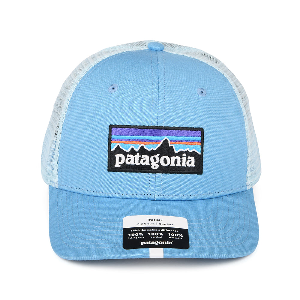 Patagonia Hats P-6 Logo Organic Cotton Trucker Cap - Mid Blue