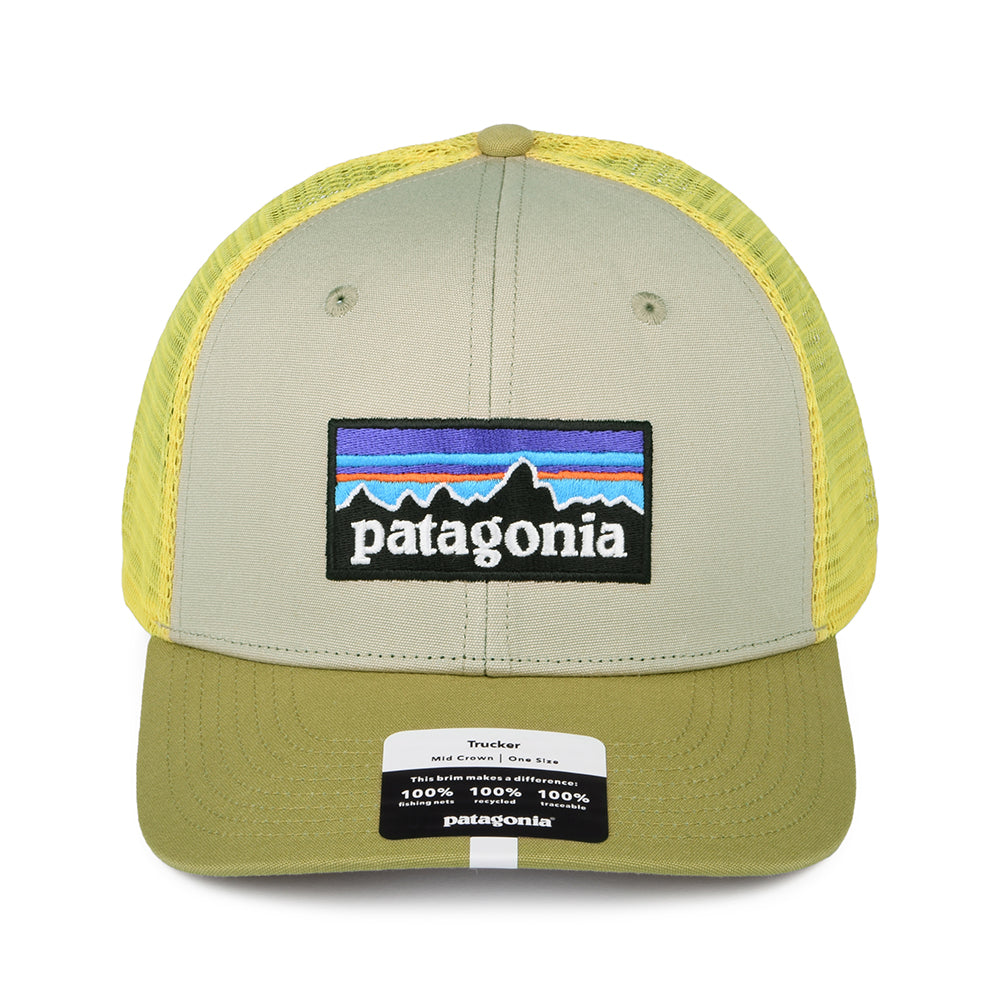 Patagonia Hats P-6 Logo Organic Cotton Trucker Cap - Tan-Yellow