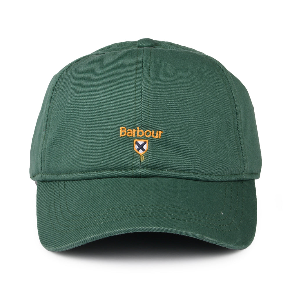 Barbour Hats Tartan Crest Cotton Baseball Cap - Green